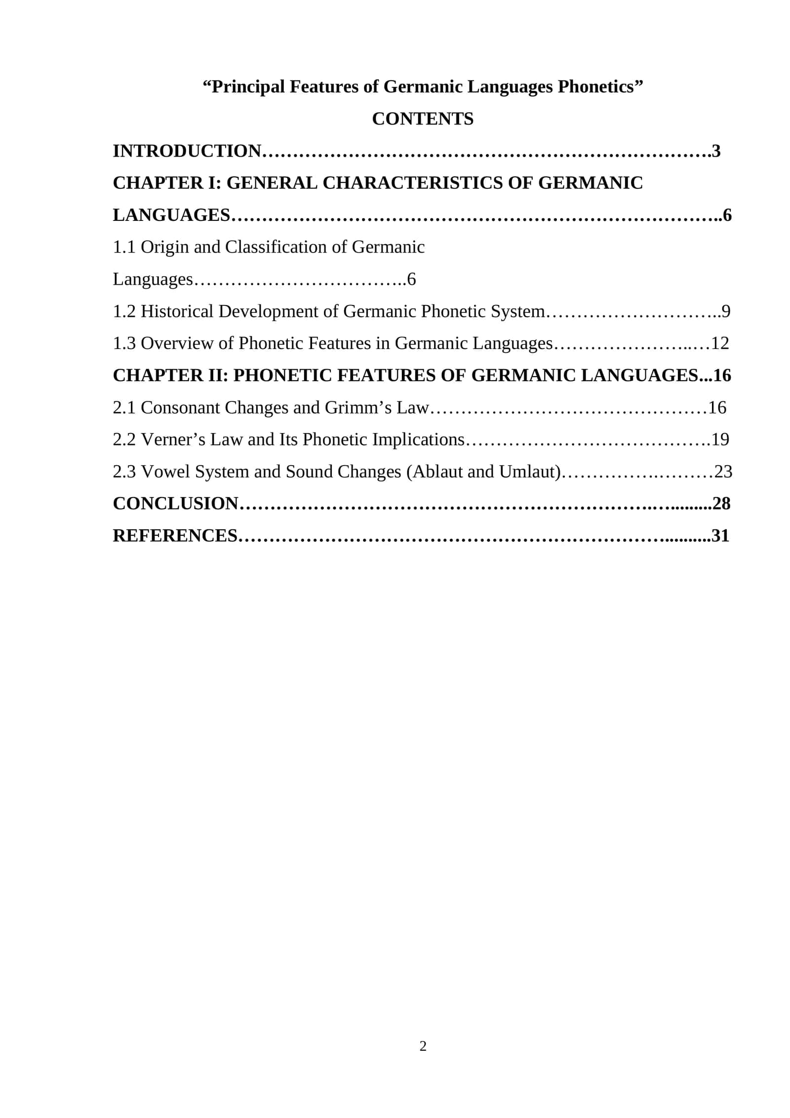 Principal Features of Germanic Languages Phonetics 1