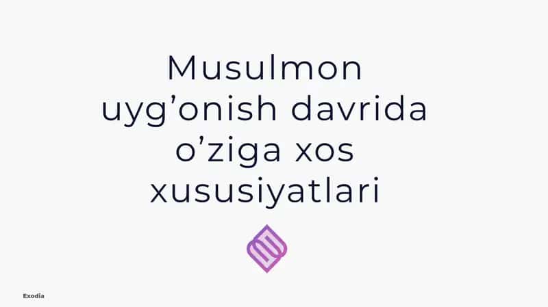 Musulmon uygonish davrida oʻzbek axolisi uslubiyatlari 1