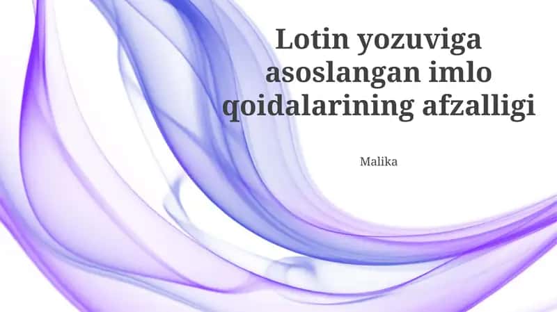 Lotin alifbosiga asoslangan imlo qoidalarining afzalligi 1