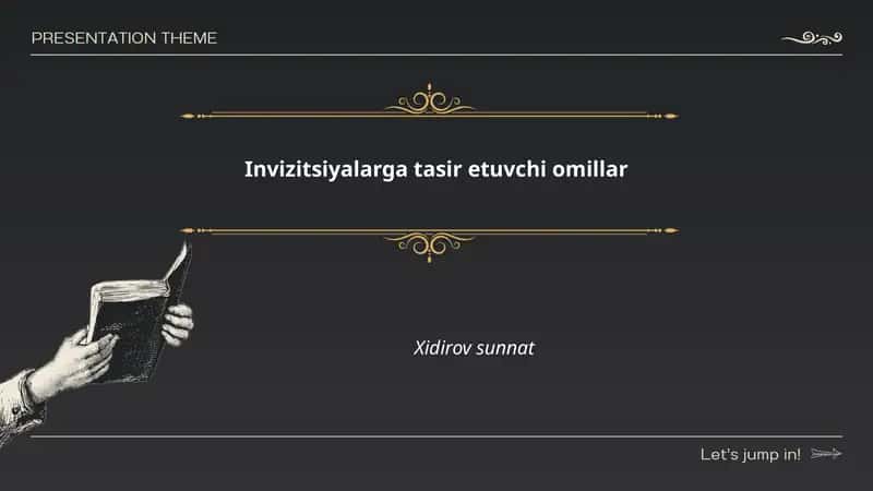 Invizitsiyalarga tasir etuvchi omillar 1