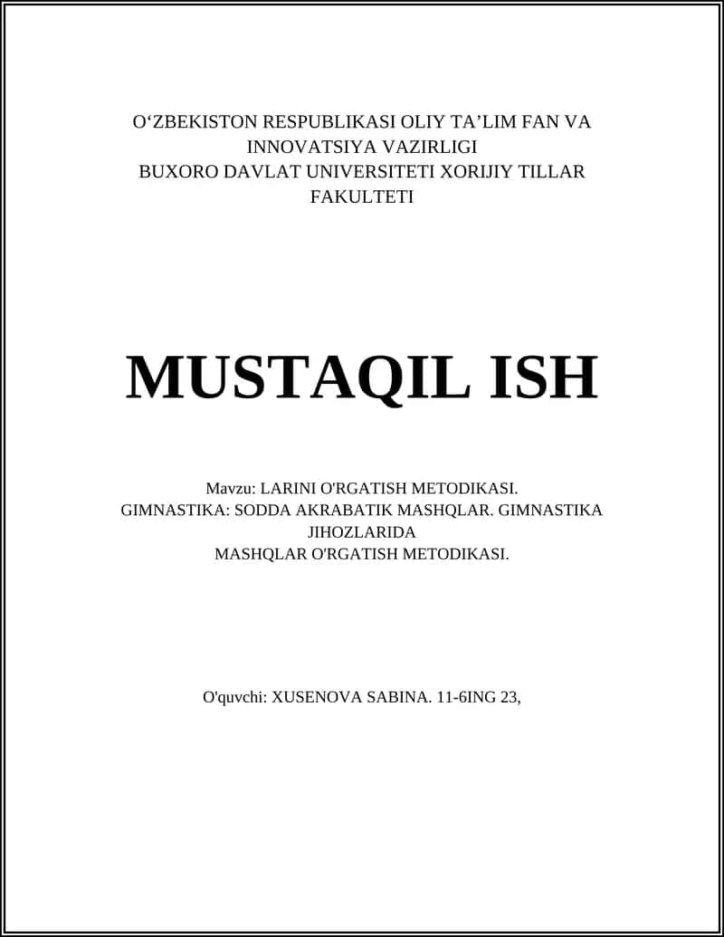 LARINI O'RGATISH METODIKASI 1