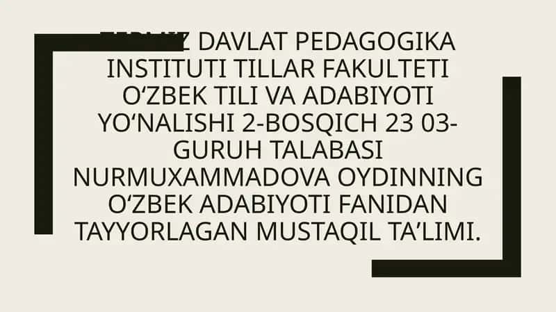 Ahmad Yassaviy va Ahmad Yugnakiy hayoti va ijodining manbalari 1