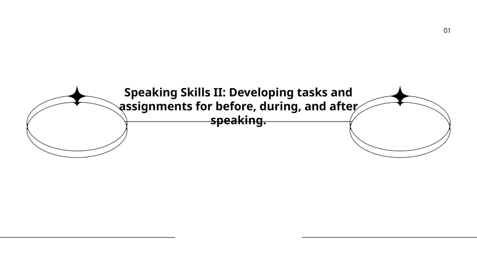 Speaking Skills II: Developing tasks and assignments for before, during, and after speaking 1