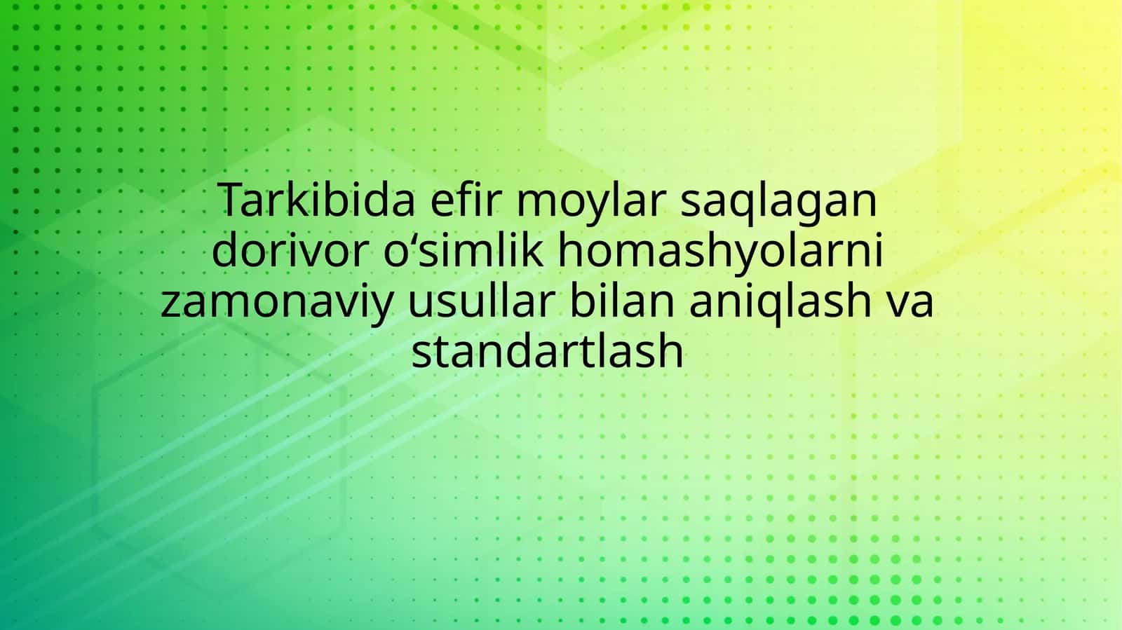 Efirmoyi O‘simliklar 1