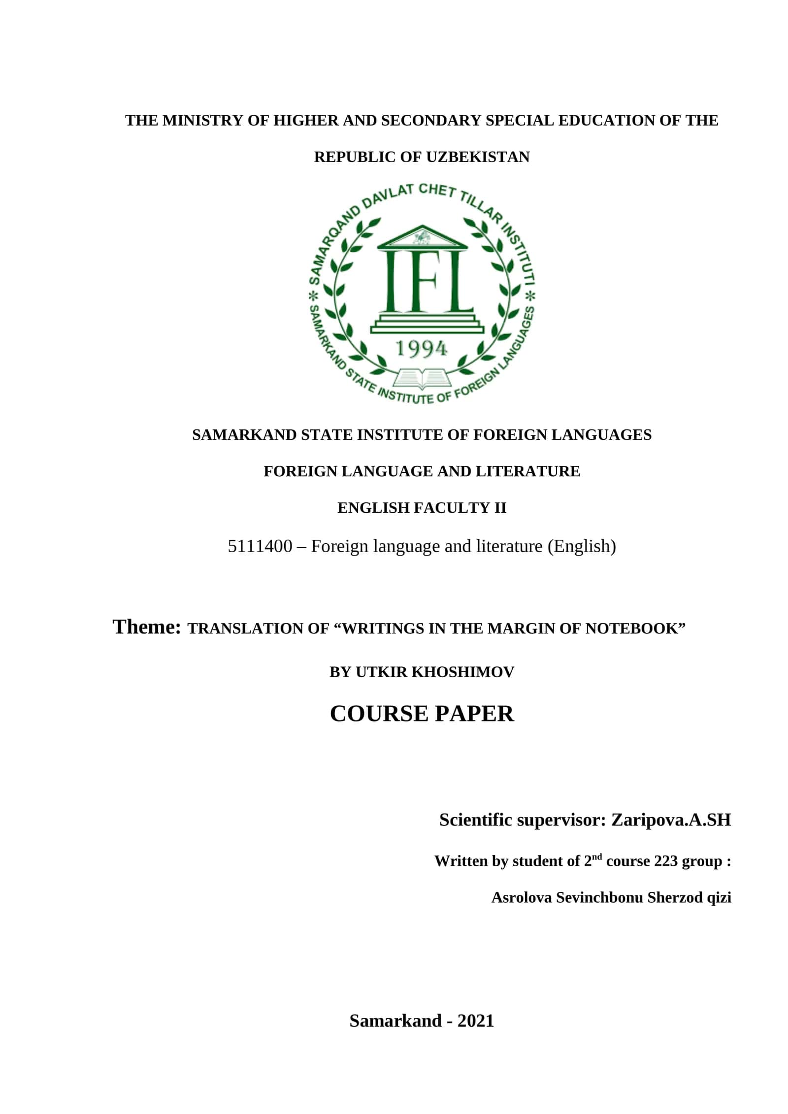Daftar hoshiyasidagi bitiklar tarjimasi 1