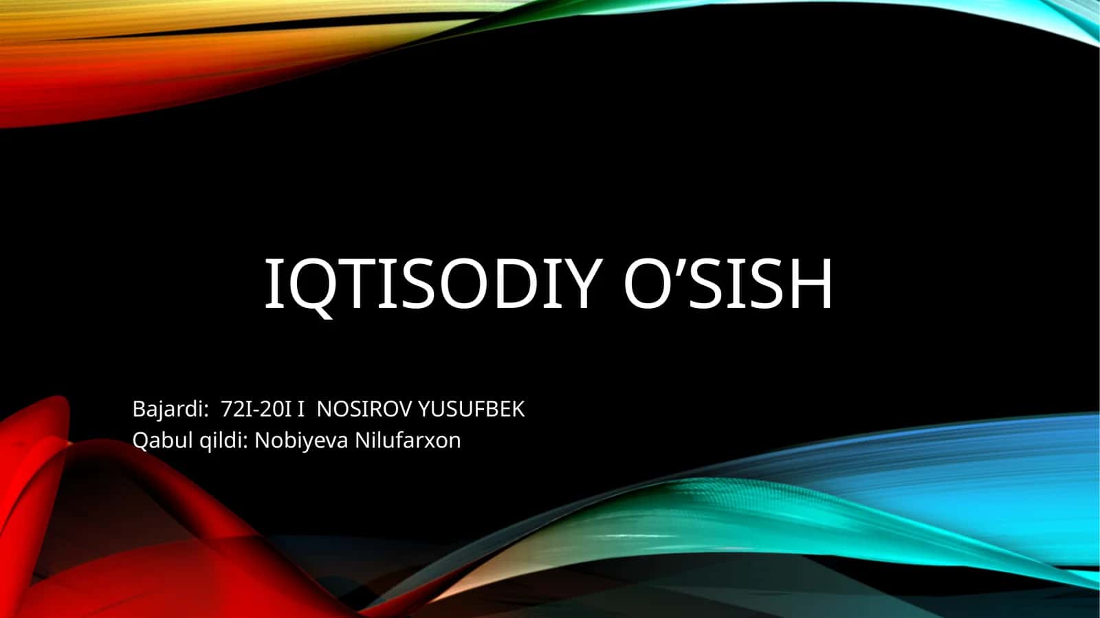 IQTISODIY O’SISH 1