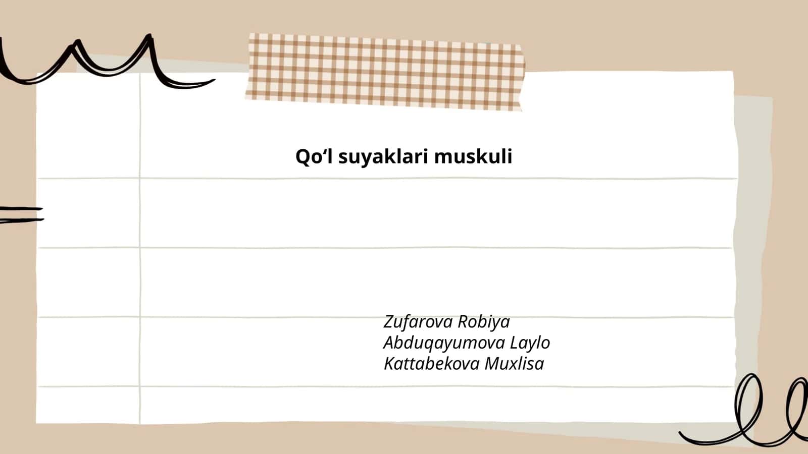 Qoʻl suyaklari muskuli 1