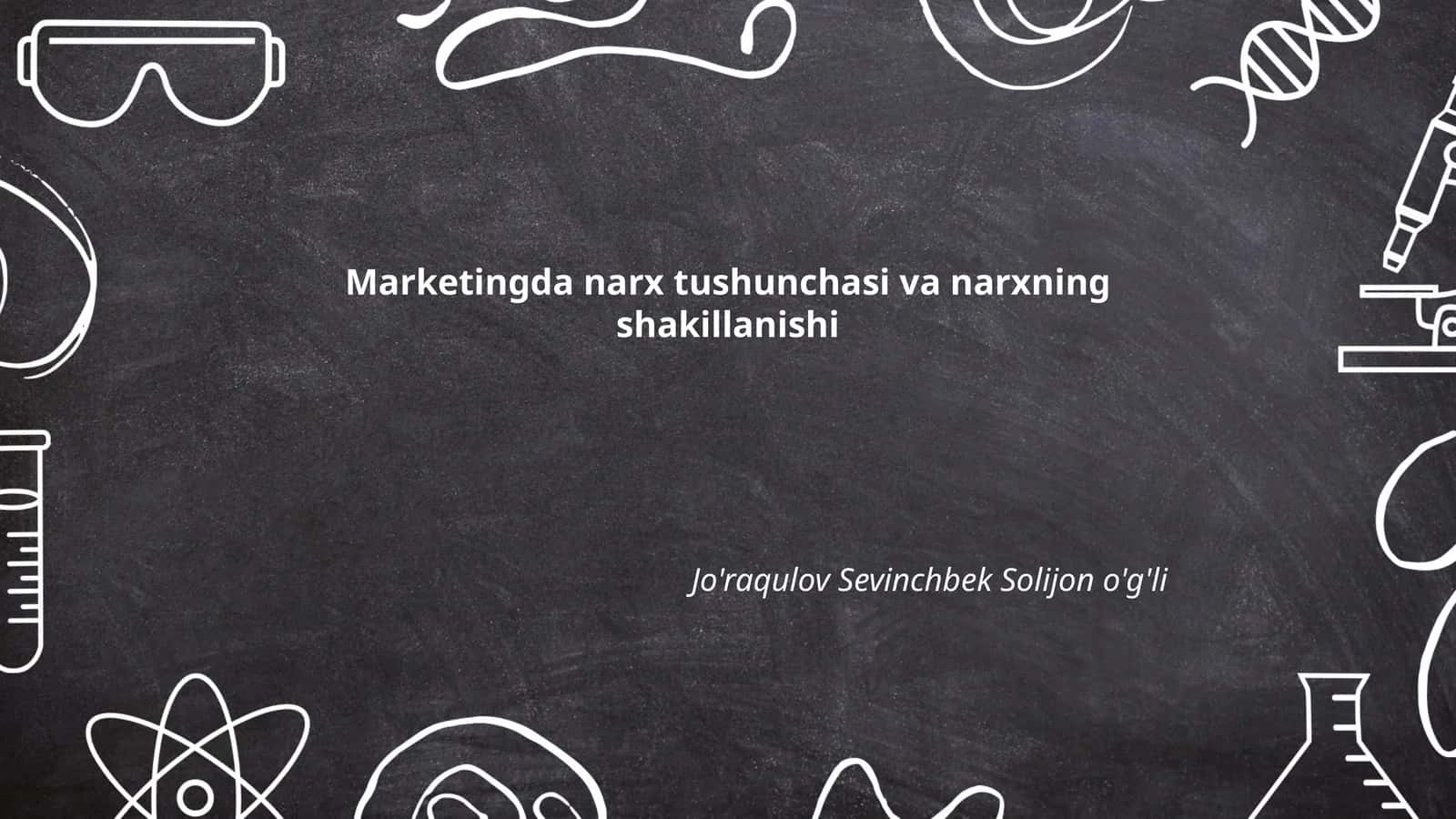 Marketingda narx tushunchasi va narxning shakillanishi 1
