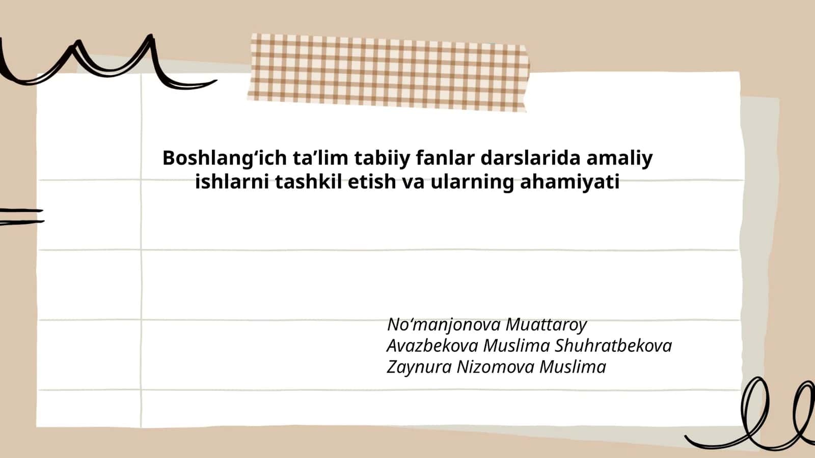 Boshlangʻich taʼlim tabiiy fanlar darslarida amaliy ishlarni tashkil etish va ularning ahamiyati 1