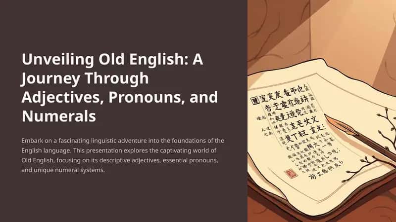 Unveiling Old English: A Journey Through Adjectives, Pronouns, and Numerals 1