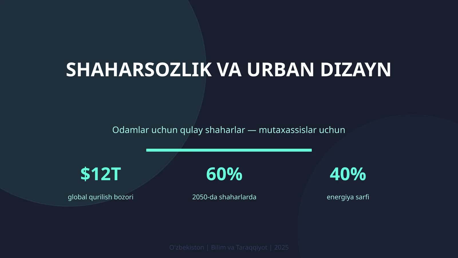 Shaharsozlik va urban dizayn 1