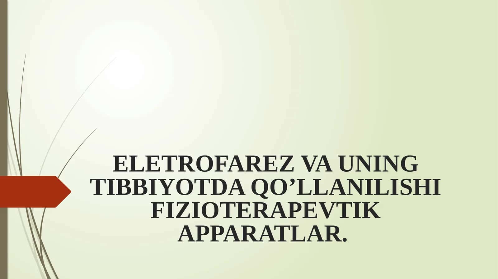 Elektroforez va tibbiyot 1
