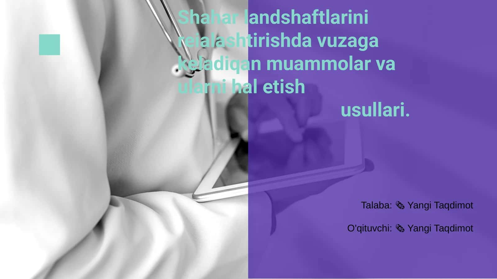 Shahar landshaftlarini rejalashtirish muammolari 1