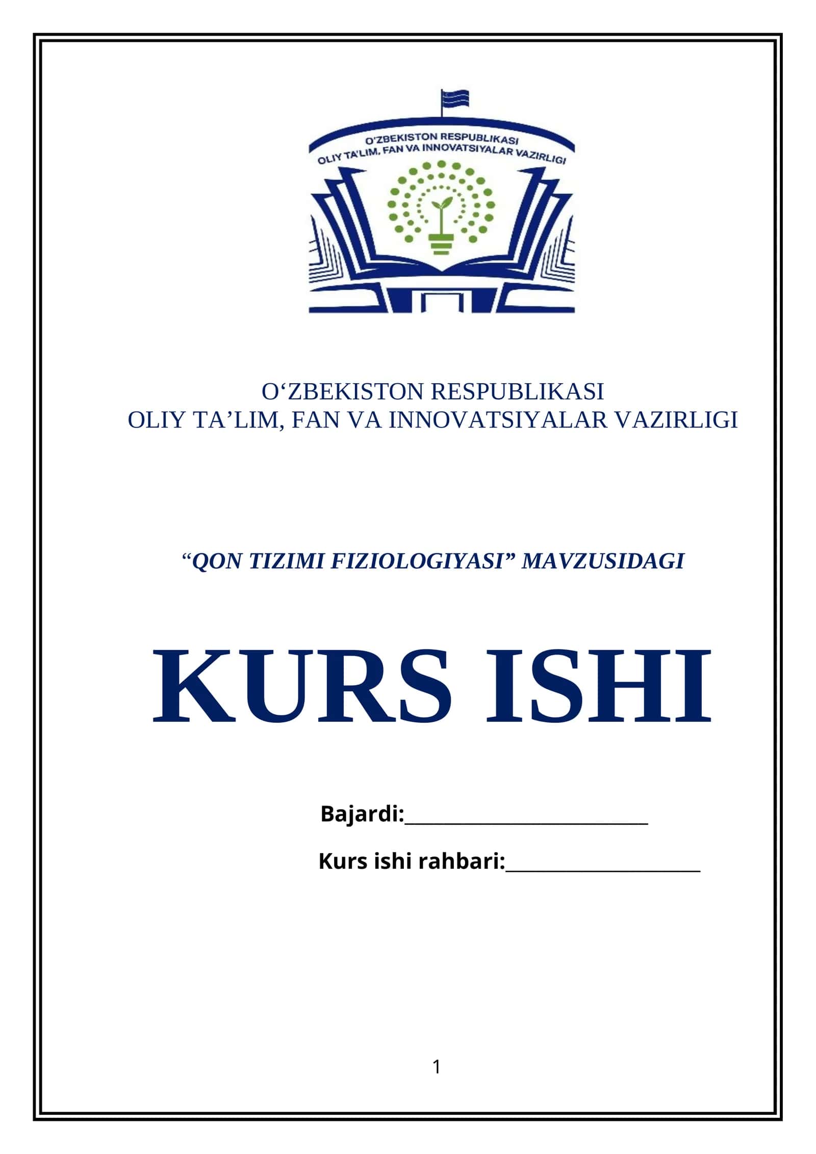 QON TIZIMI FIZIOLOGIYASI 1