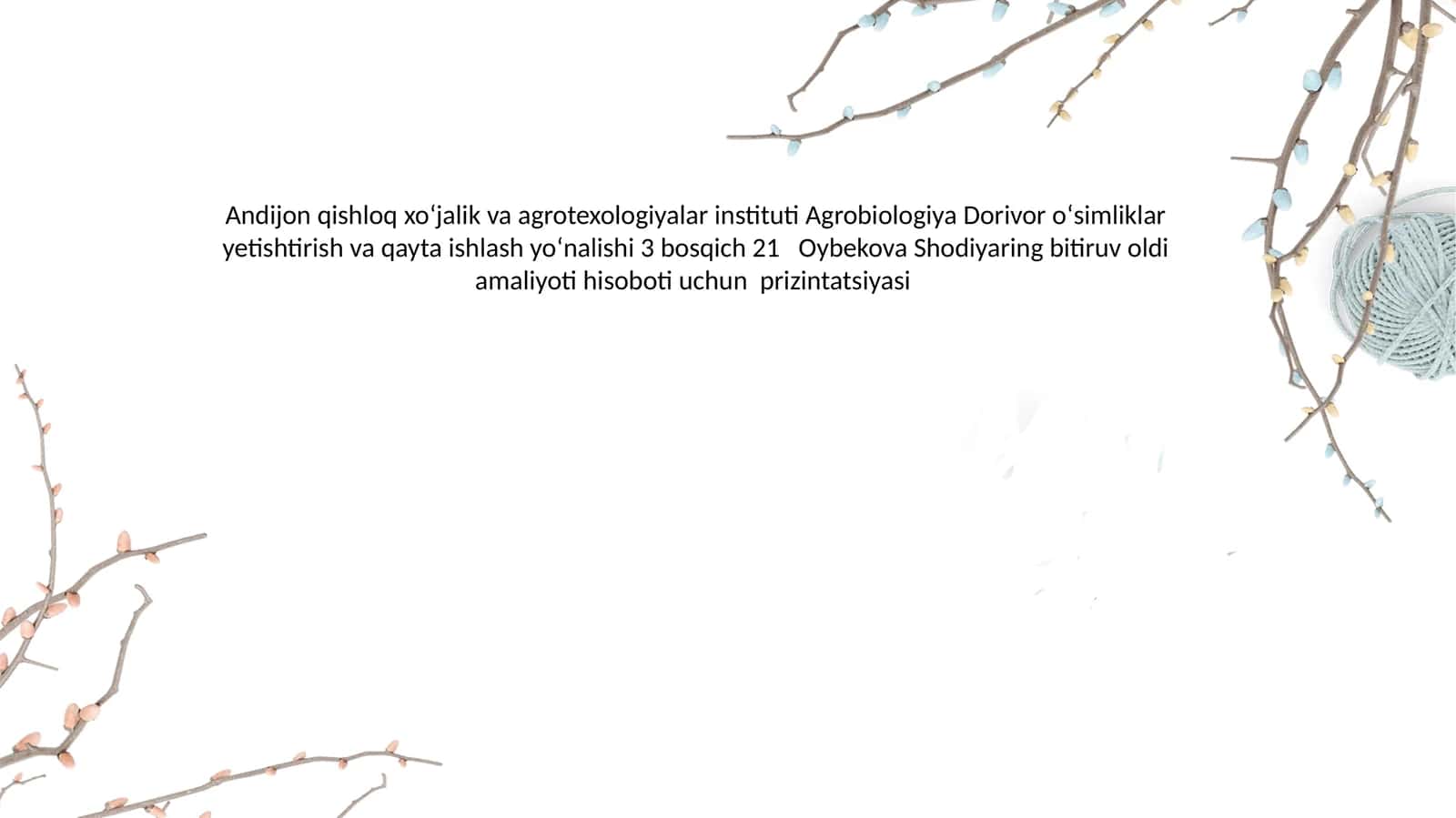 Agrobiologiya Dorivor O'simliklar Yetishtirish va Qayta Ishlash 1