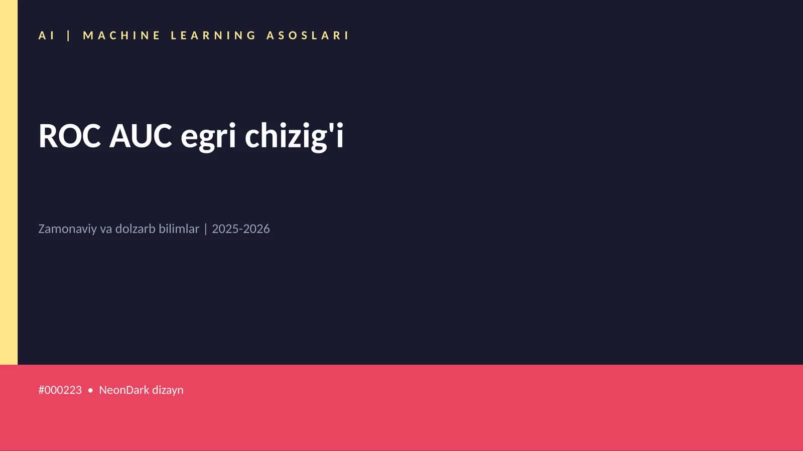 ROC AUC egri chizig'i 1