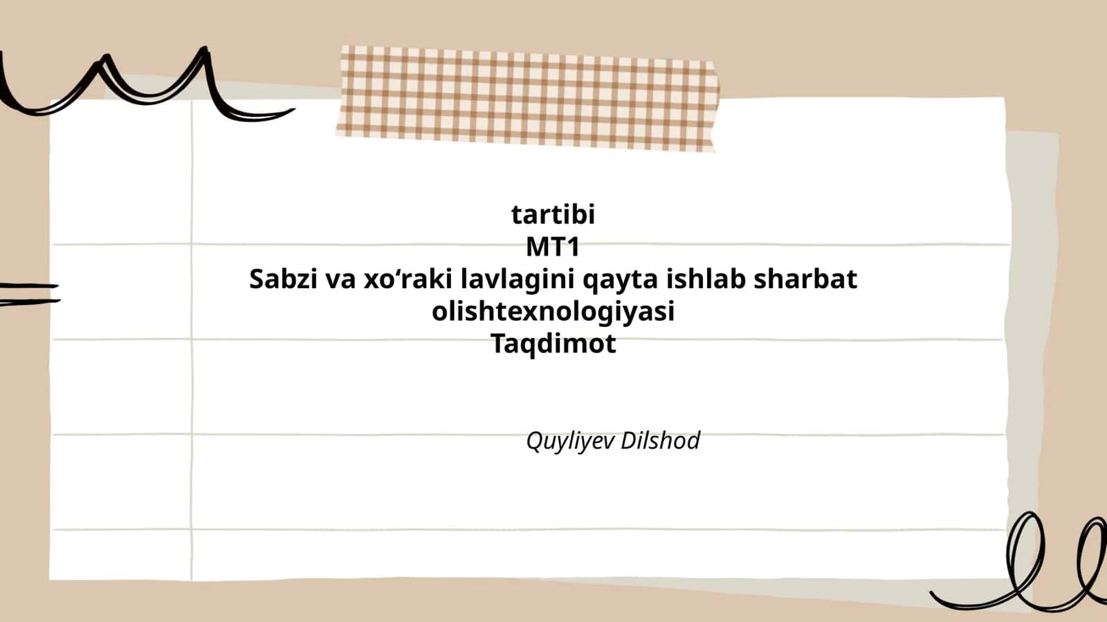 Sabzi va xo‘raki lavlagini qayta ishlab sharbat olishtexnologiyasi 1