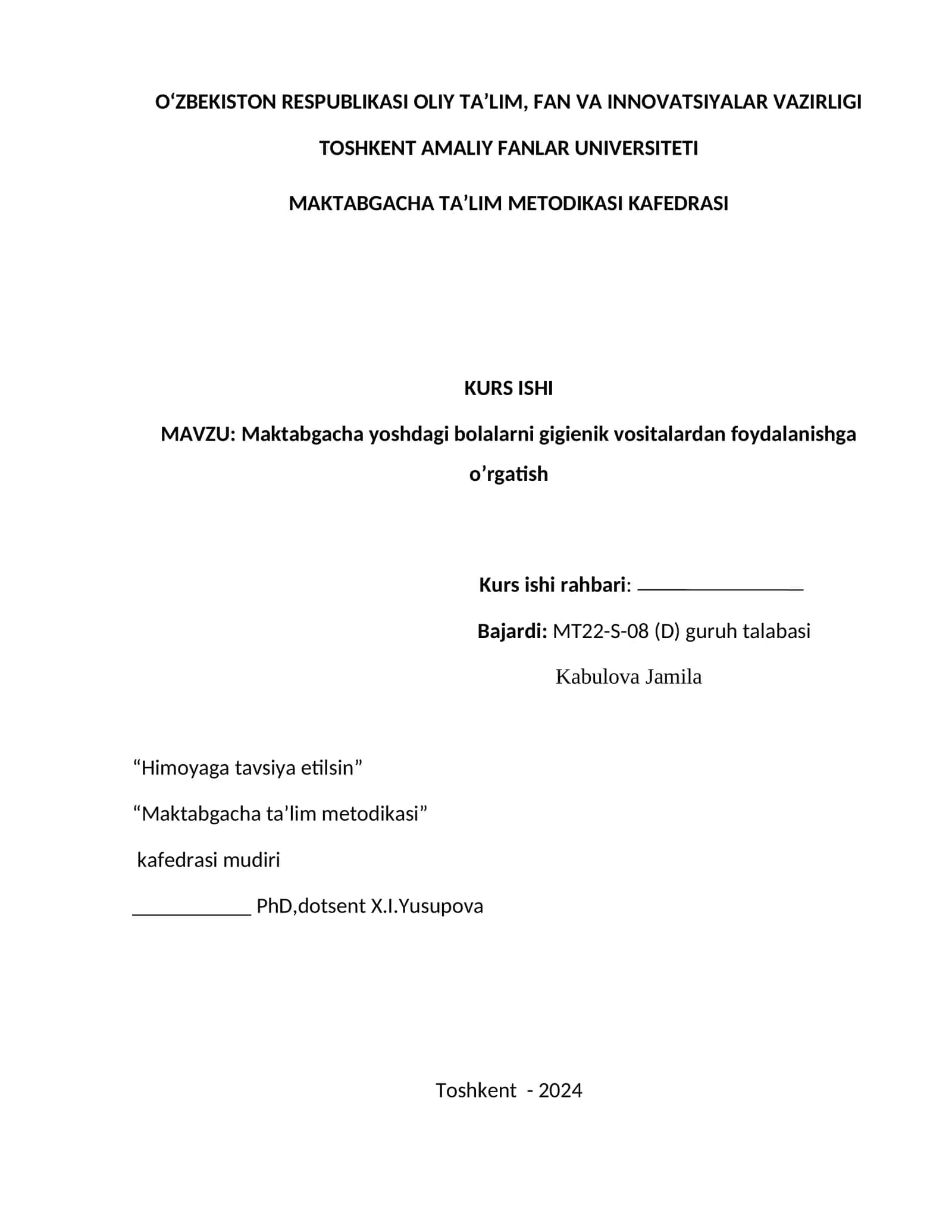 Maktabgacha yoshdagi bolalarni gigienik vositalardan foydalanishga o’rgatish 1