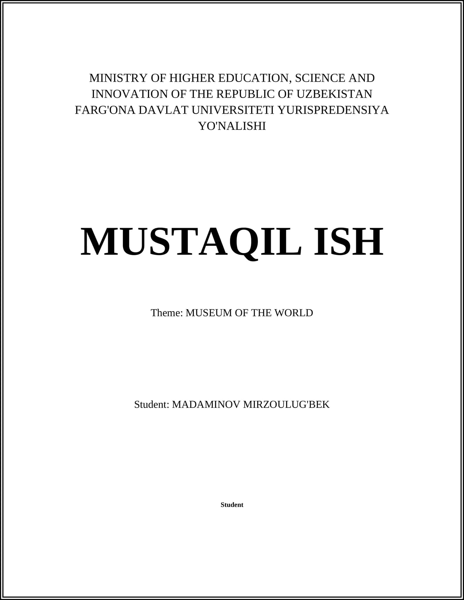 Museum of the World 1
