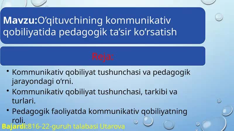 Kommunikativ qobiliyatning o‘qitishdagi ahamiyati 1