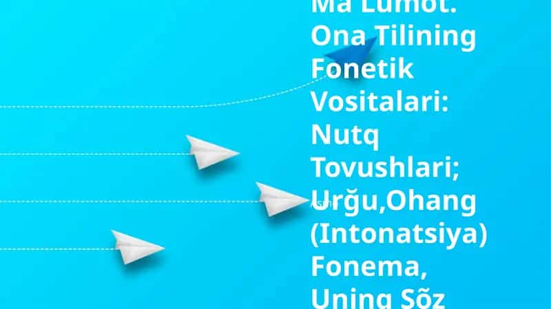 Fonetika Va Fonologiya Zamon Ona Tilining Fonetik Va Fonologik Tizimi (Sistemasi) 1