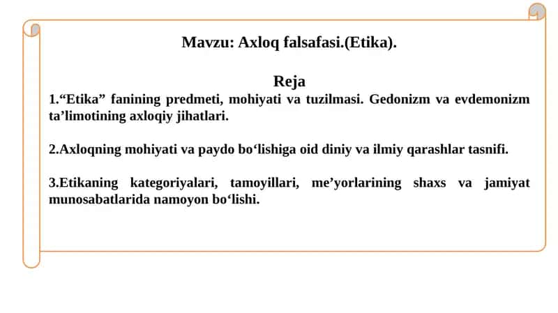 Axloq falsafasi 1