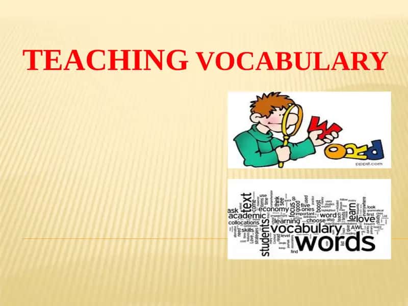 Teaching vocabulary 1