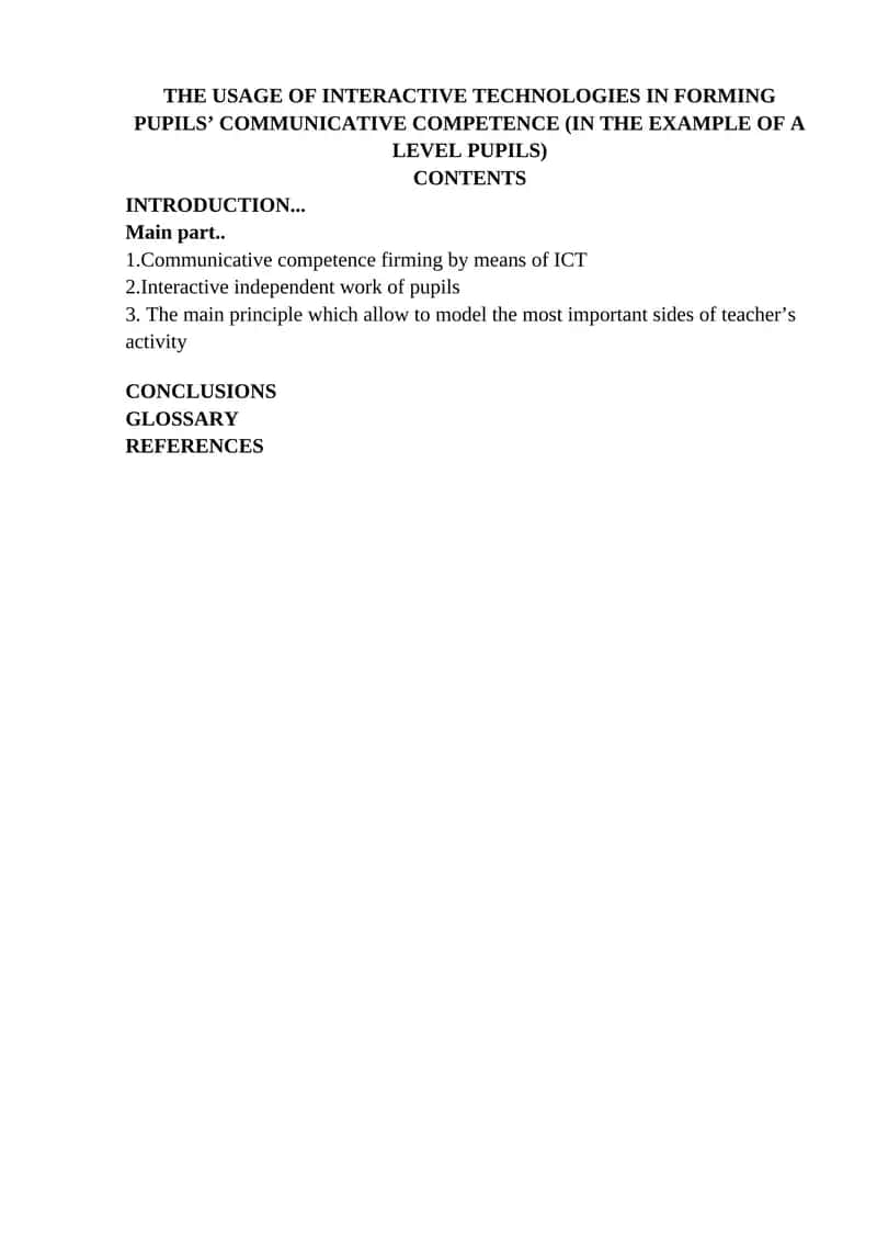 Interactive Technologies in Forming Pupils' Communicative Competence 1