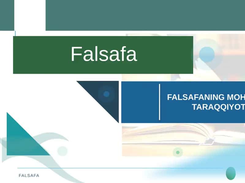 FALSAFANING MOHIYATI VA JAMIYAT TARAQQIYOTIDAGI ROLI 1