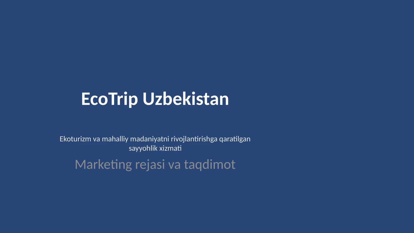 EcoTrip Uzbekistan 1