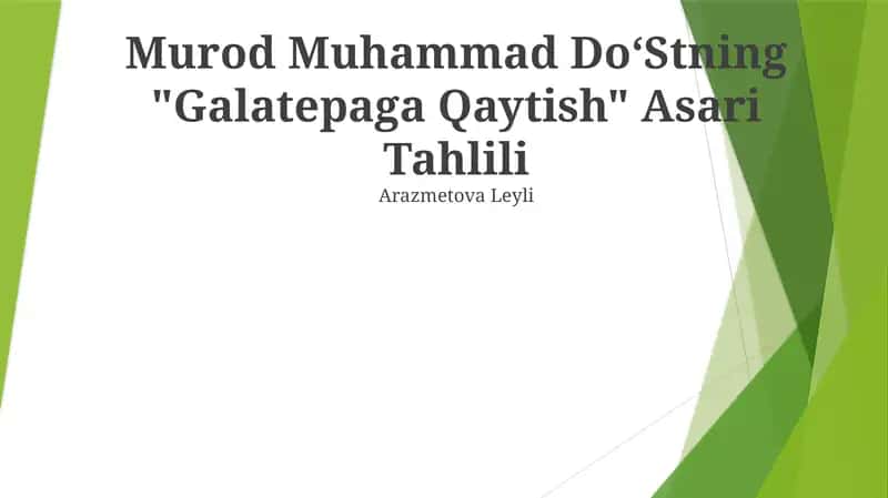 Galatepaga Qaytish 1
