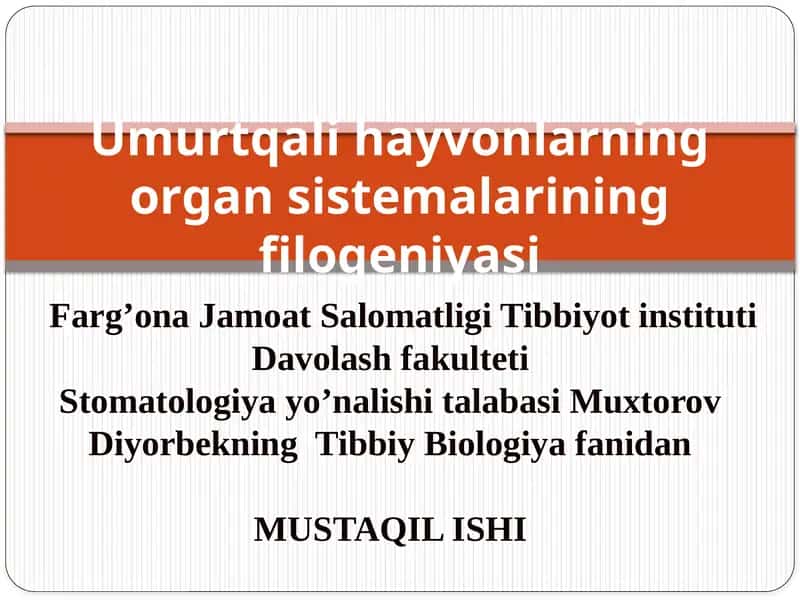 Filogenez va ontogenez o'rtasidagi bog'liqlik haqidagi ta'limot 1