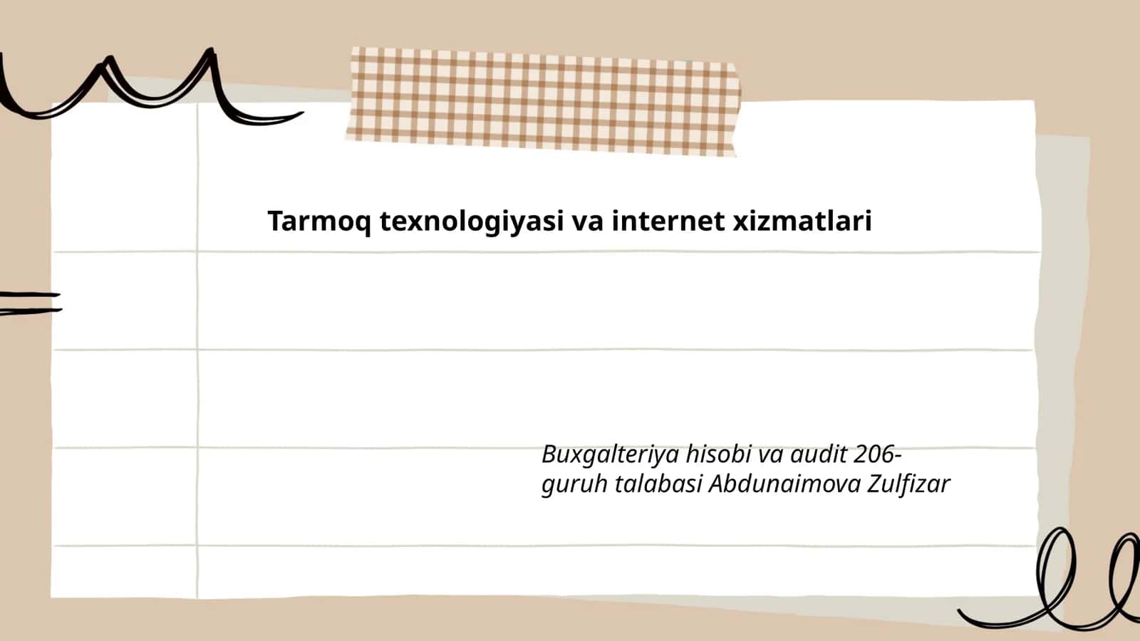 Internet-sifatidagi texnologiyalar 1
