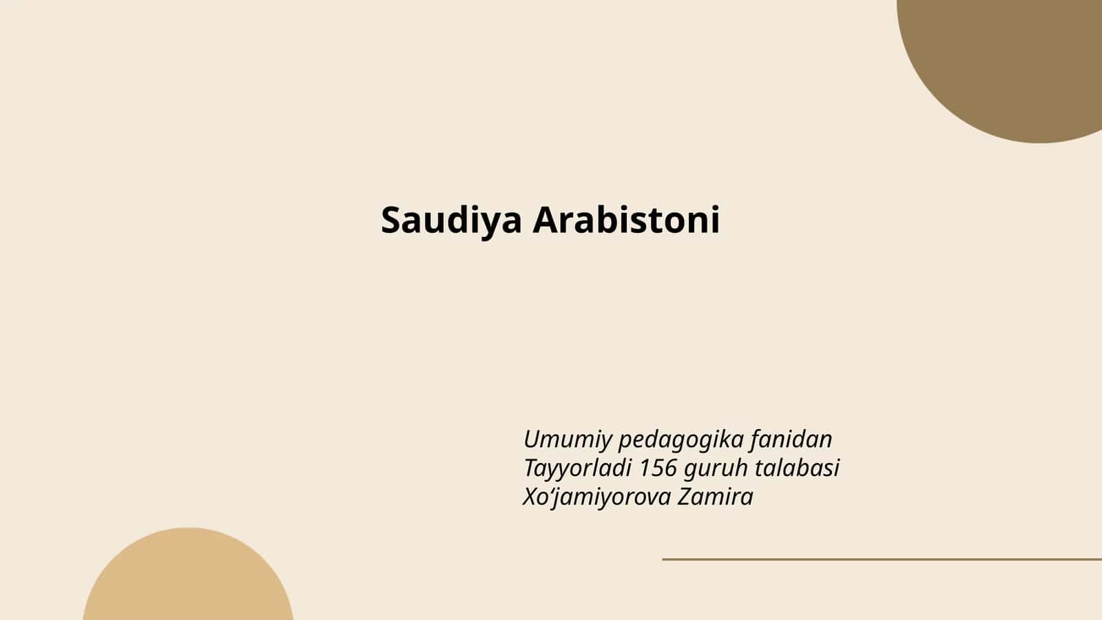 Saudiya Arabistonining geografiyasi 1