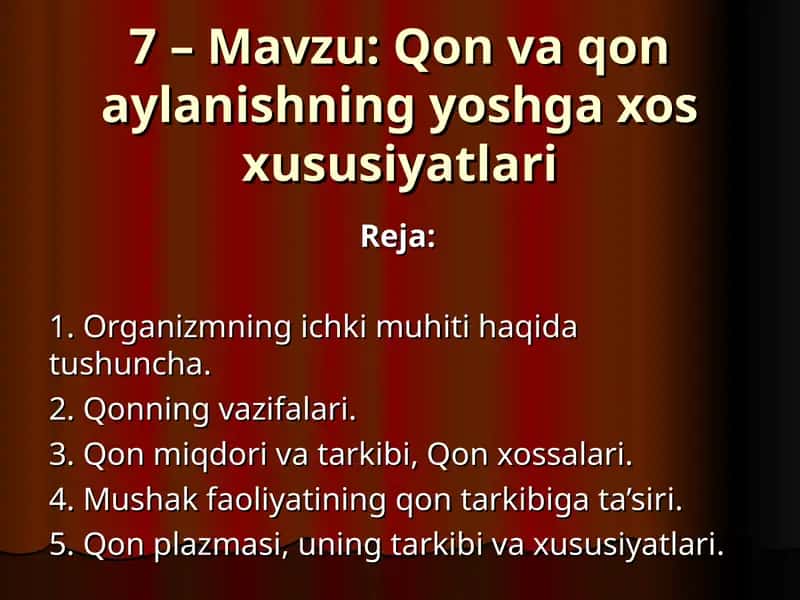 Qоn vа qоn аylаnishning yoshgа хоs хususiyatlаri 1