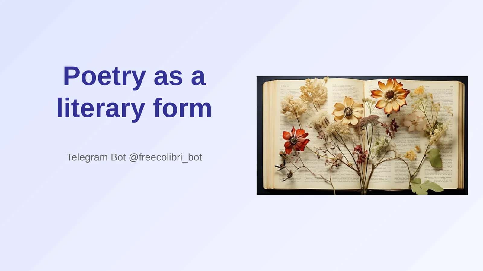 poetry as a literary genre 1