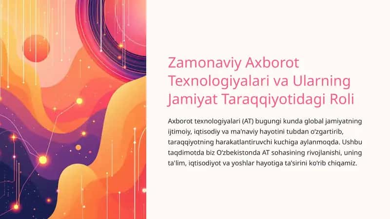 Axborot Texnologiyalari: Tarixdan Bugungi Kunga 1
