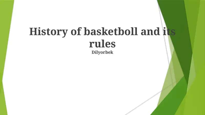 History of basketball and its rules 1