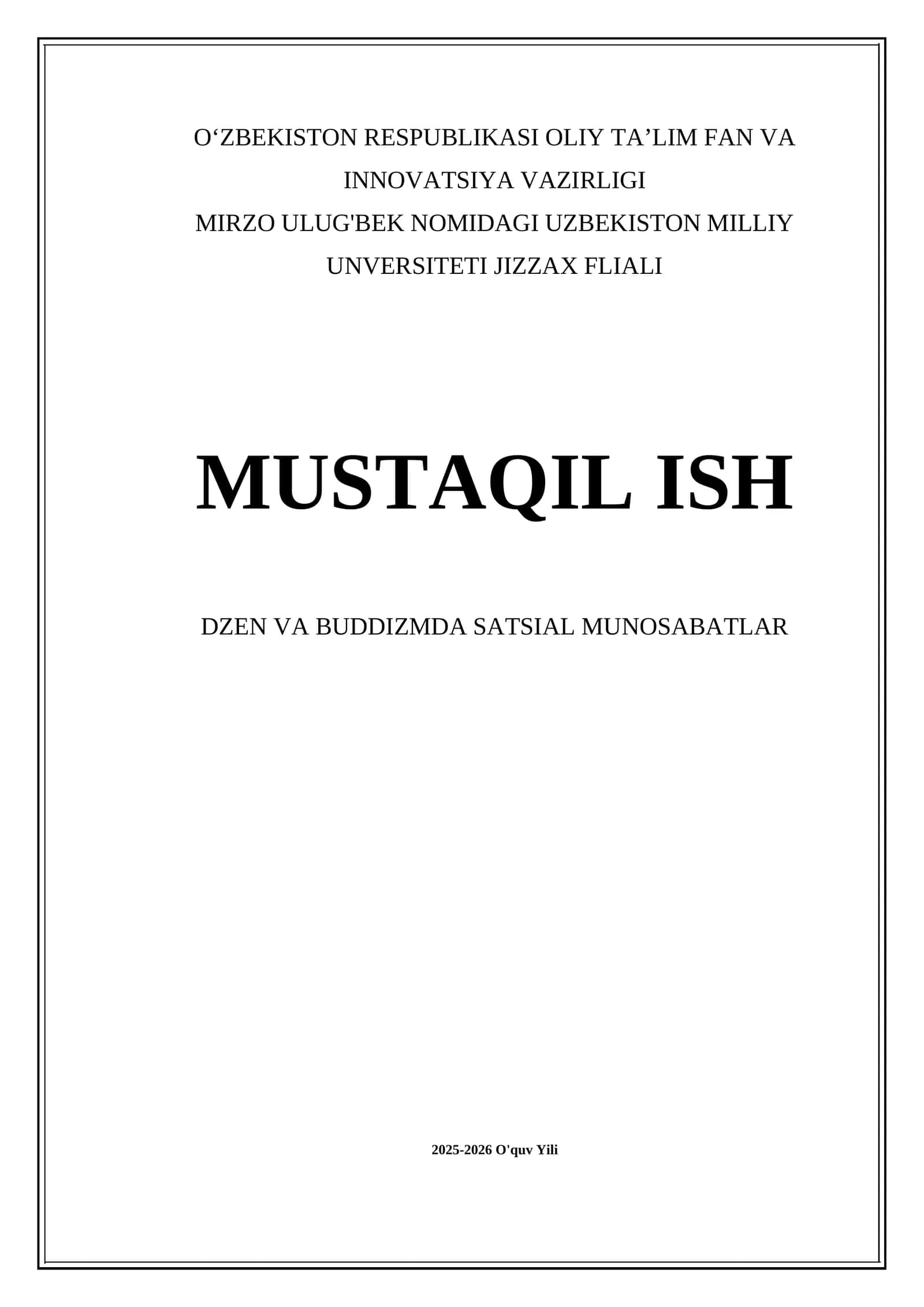Dzen va buddizmda sotsial munosabatlar 1