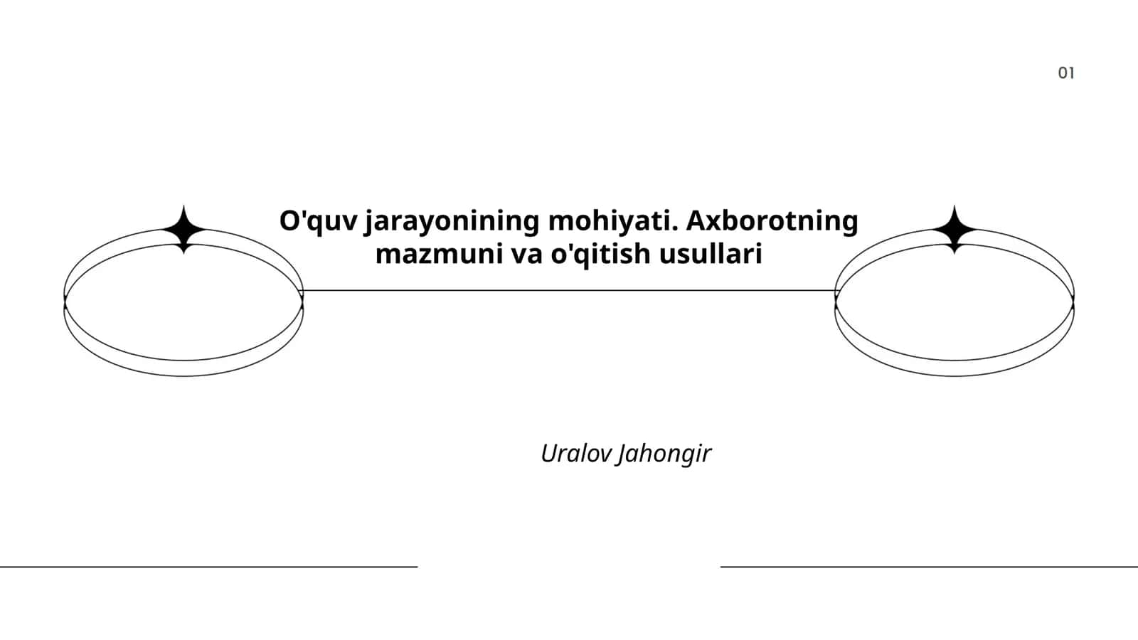 O'quv jarayonining mohiyati. Axborotning mazmuni va o'qitish usullari 1