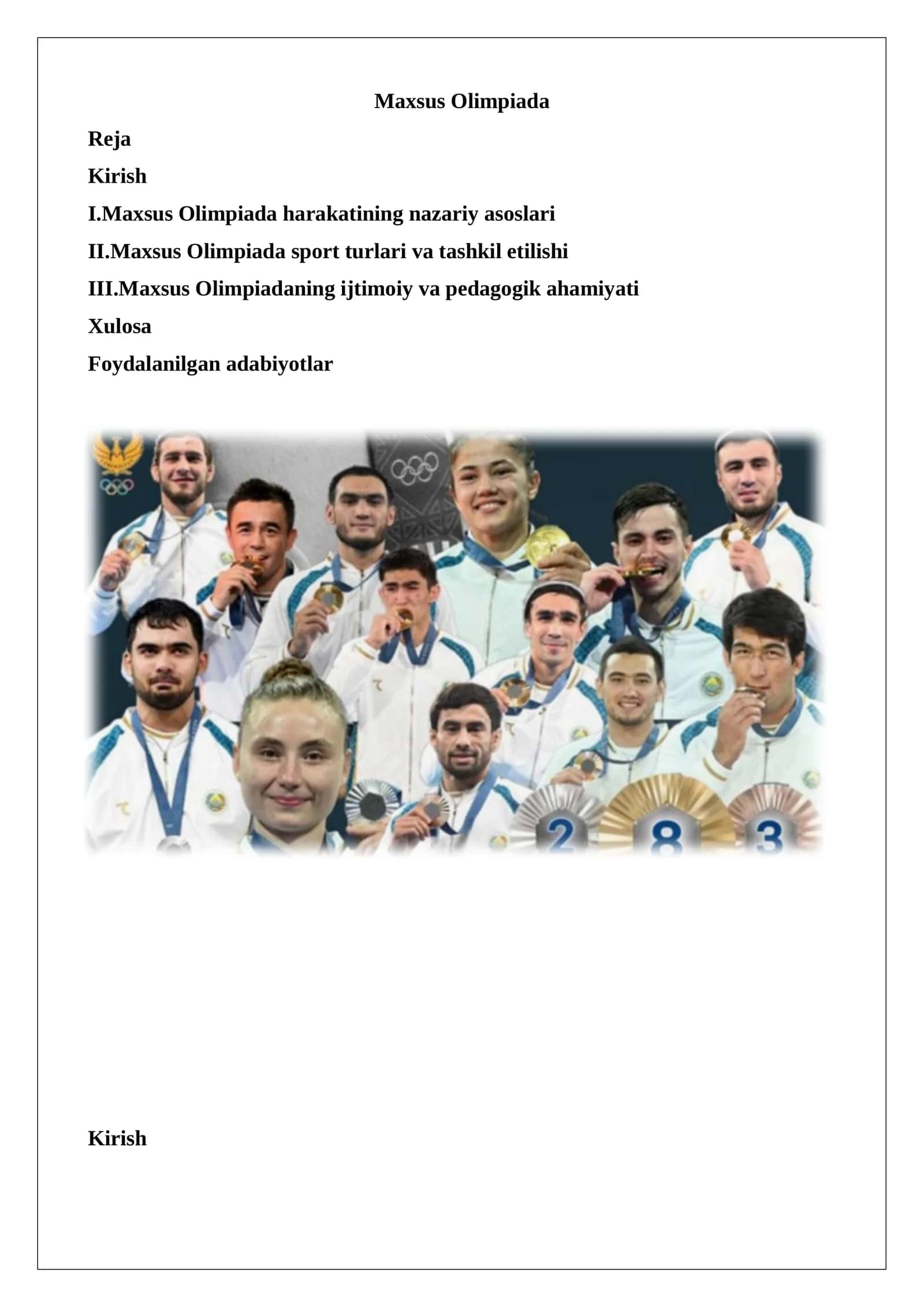 Maxsus Olimpiada 1