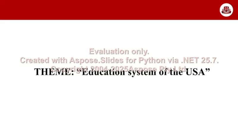 Education system of the USA 1