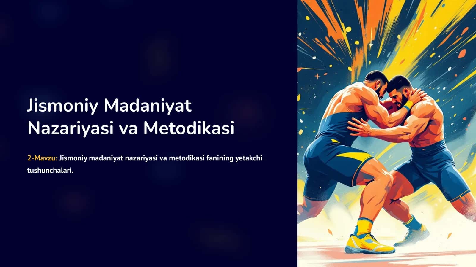 Jismoniy Madaniyat Nazariyasi va Metodikasi 1