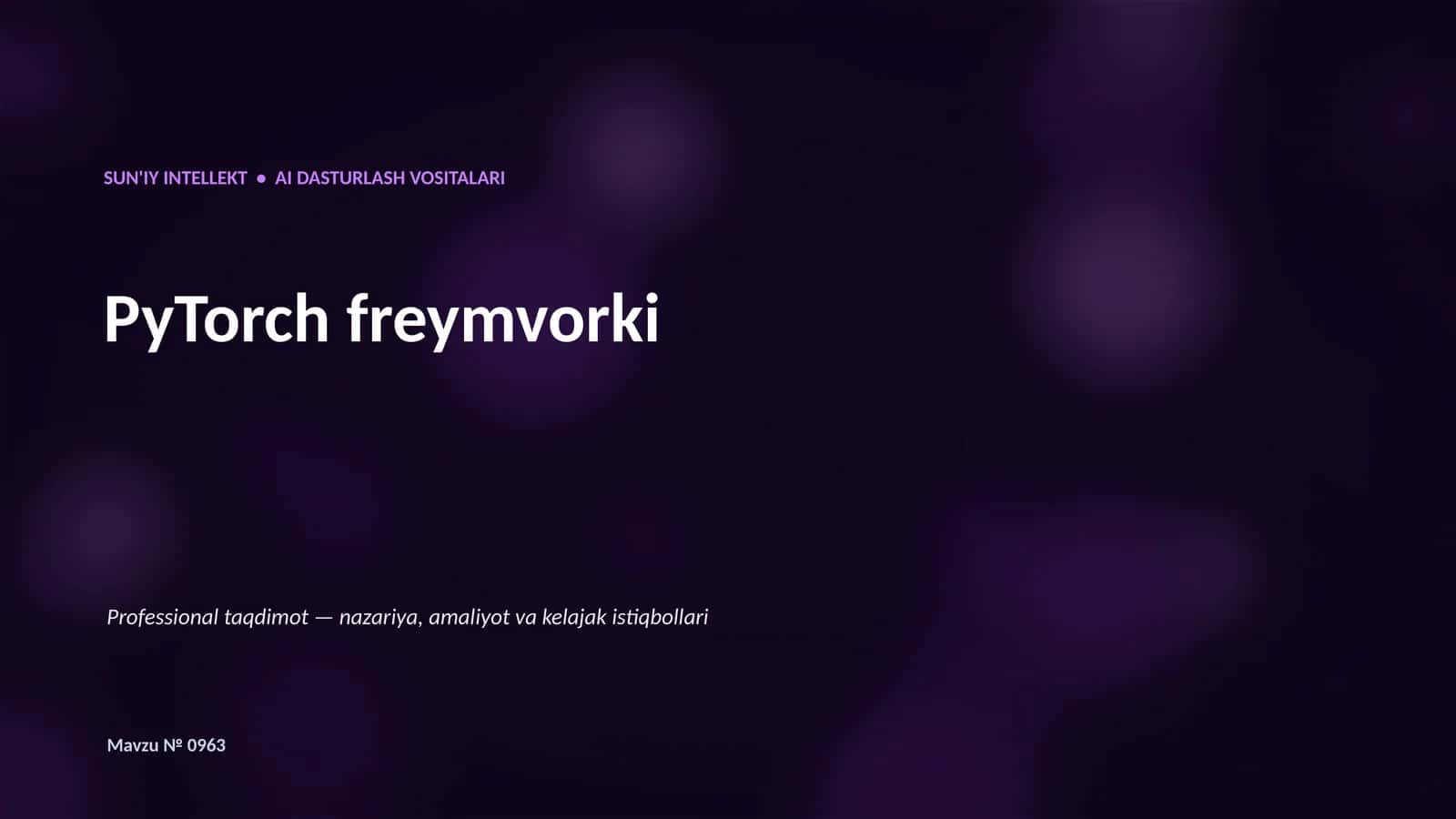 PyTorch freymvorki 1