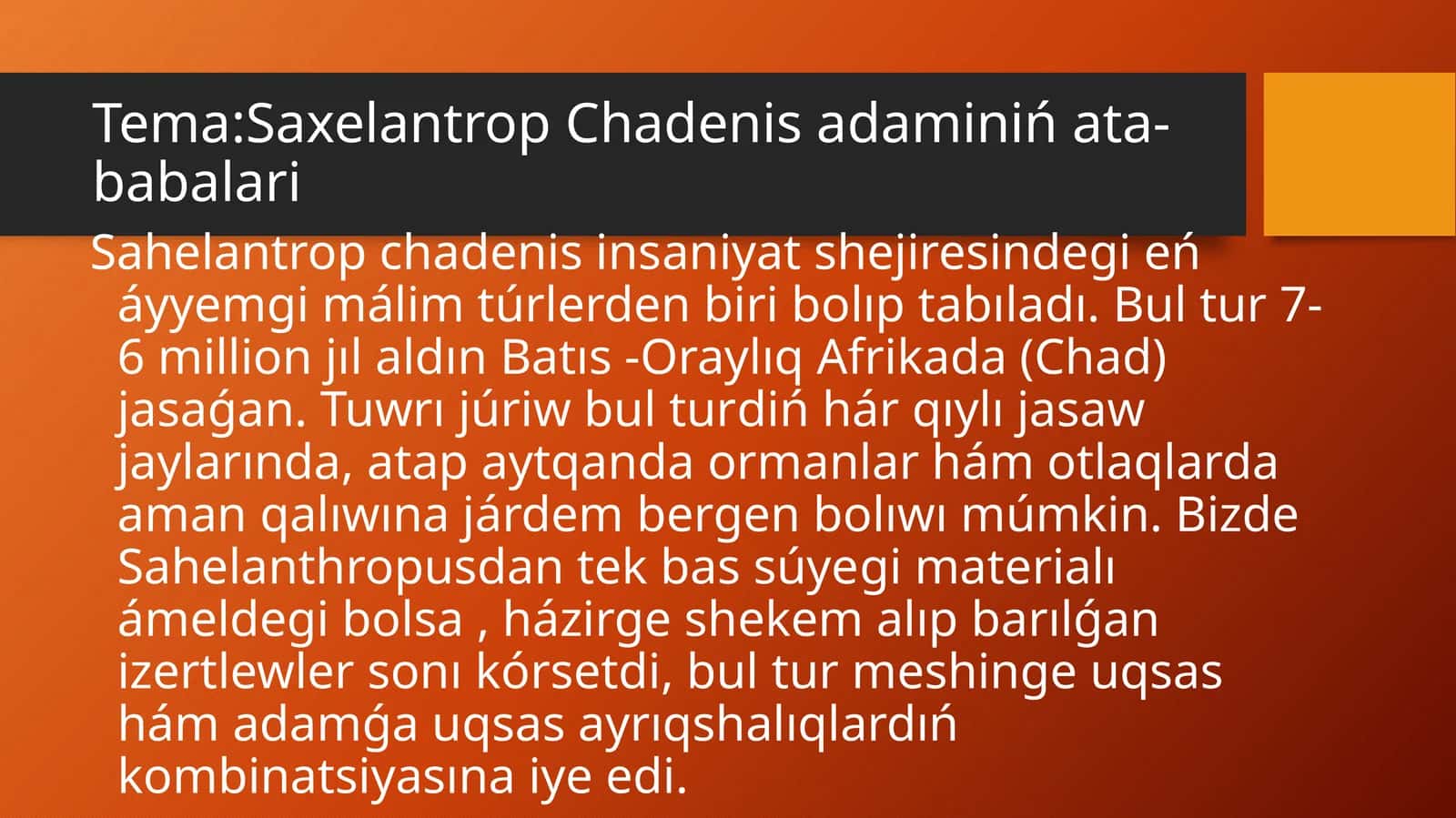 Sahelantrop Chadenis 1