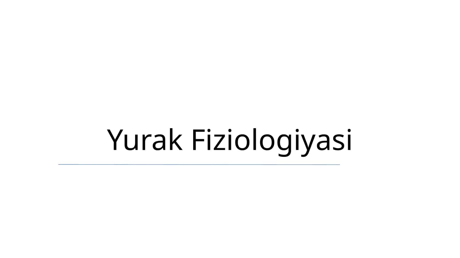 Yurak Fiziologiyasi 1