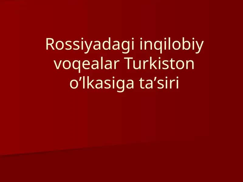 Rossiyadagi Inqilobiy Voqealar 1