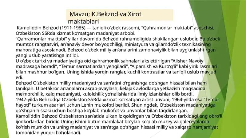 K.Bekzod va Xirot maktablari 1