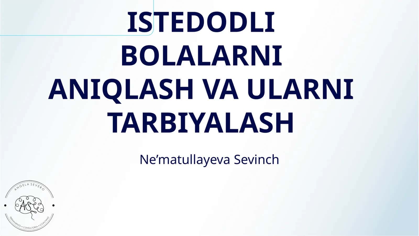 ISTEDODLI BOLALARNI ANIQLASH VA ULARNI TARBIYALASH 1