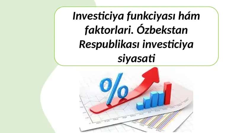 Investitsiya funkciyası hám faktorlari 1